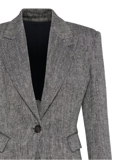 Black/white linen/flax woman jacket Brunello Cucinelli | MH5682247C002